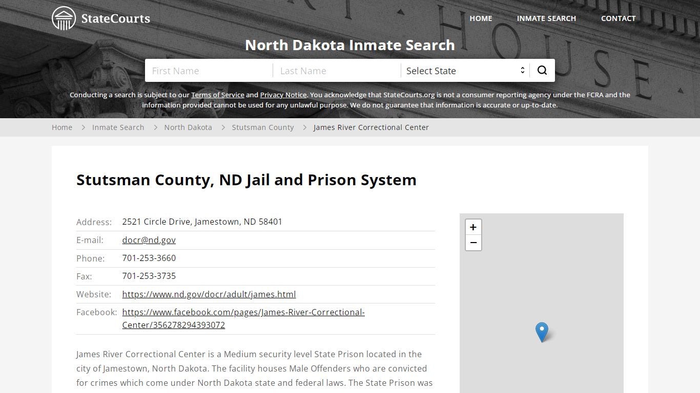 Stutsman County, ND Jail and Prison System - State Courts